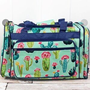 NGIL Stuck On You Duffle Bag 20" Long 12" Deep Cactus
